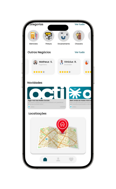 Painel do prestador no Octi